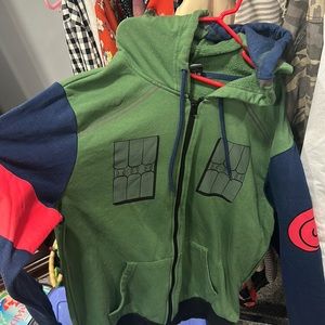 Naruto shippuden sweatshirt zip up - size large.